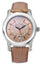 Cuervo y Sobrinos Robusto Solo Tiempo Automatic Stainless Steel Pink Dial Brown Leather Strap Date Mens Watch 2802.1R - Watches & Beyond