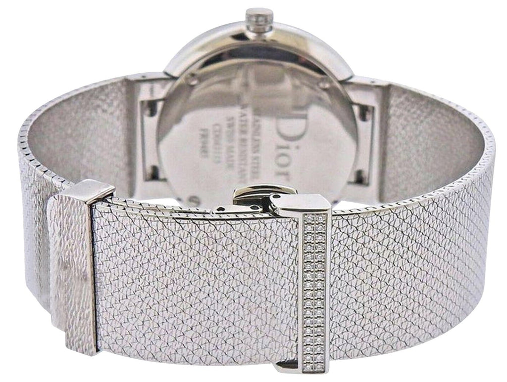 Dior La D de Dior Satine Stainless Steel Mesh Pink Mother-Of-Pearl Dia