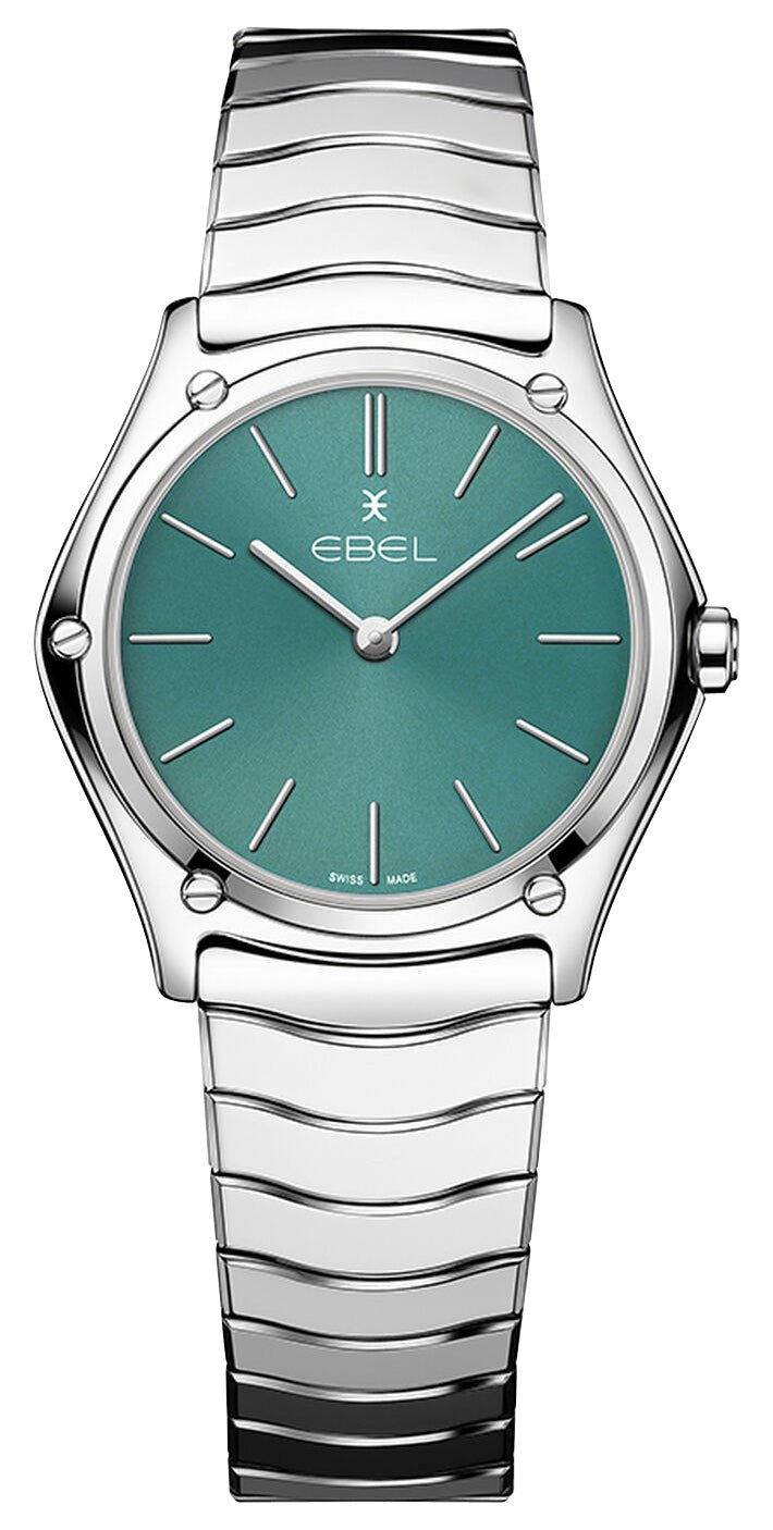 Ebel Sport Classic Grande Stainless Steel Green Dial Quartz Womens Watch 1216506 - Watches & Beyond