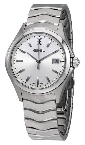 Ebel Wave Stainless Steel Silver Dial Date Quartz Mens Watch 1216200 - WAB - Shipping Dept.