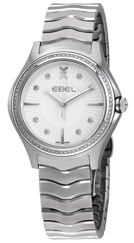 Ebel Wave Stainless Steel Silver Dial Diamonds Quartz Womens Watch 1216308 - WAB - Shipping Dept.