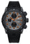 Edox CO - 1 Automatic Chronograph Gray Carbon Gray Dial Black Rubber Strap Day/Date Divers Mens Watch 01125 - CCN - GNO - Watches & Beyond