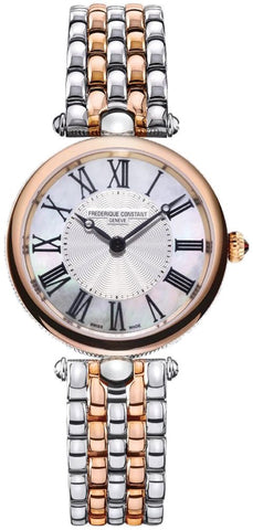 Frederique Constant Classics Art Deco Two - Tone Stainless Steel Mother - of - Pearl Dial Quartz Womens Watch FC - 200MPW2AR2B - WAB - Shipping Dept.