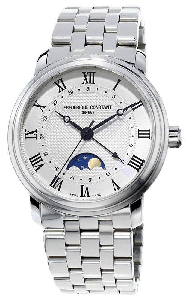 Frederique Constant Classics Automatic Moonphase Date Stainless Steel Mens Watch FC - 330MC4P6B - WAB - Shipping Dept.