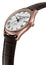 Frederique Constant Classics Automatic Rose Gold PVD Silver Dial Brown Leather Strap Date Mens Watch FC - 303MC5B4 - Watches & Beyond