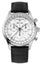 Frederique Constant Classics Chronograph Stainless Steel Silver Dial Black Leather Strap Day/Date Month Quartz Mens Watch FC - 296SW5B6 - Watches & Beyond