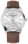 Frederique Constant Classics GMT Stainless Steel Silver Dial Brown Leather Strap Date Quartz Mens Watch FC - 252SS5B6 - WAB - Shipping Dept.