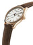 Frederique Constant Classics Index Automatic Rose Gold PVD Silver Dial Brown Leather Strap Date Mens Watch FC - 303NV5B4 - Watches & Beyond