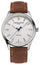 Frederique Constant Classics Index Automatic Stainless Steel Silver Dial Brown Leather Strap Date Mens Watch FC - 303NS5B6 - Watches & Beyond
