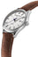 Frederique Constant Classics Index Automatic Stainless Steel Silver Dial Brown Leather Strap Date Mens Watch FC - 303NS5B6 - Watches & Beyond
