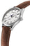 Frederique Constant Classics Index Automatic Stainless Steel Silver Dial Brown Leather Strap Date Mens Watch FC - 303NS5B6 - WAB - Shipping Dept.