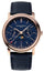 Frederique Constant Classics Index Business Timer Rose Gold Plated Blue Dial Blue Leather Strap Moonphase Day/Date/Week Quartz Mens Watch FC - 270N4P4 - Watches & Beyond