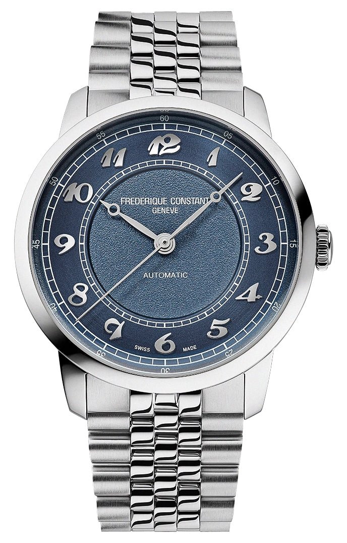 Frederique Constant Classics Premiere Automatic Stainless Steel Blue Dial Mens Watch FC-301BL3B6B - Watches & Beyond