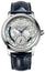 Frederique Constant Classics Worldtimer Manufacture GMT Automatic Stainless Steel Silver Dial Blue Leather Strap Date Mens Watch FC - 718WM4H6 - WAB - Shipping Dept.