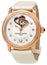 Frederique Constant Double Heart Beat Automatic Rose Gold Plated Steel Mother - Of - Pearl Dial Ivory Satin Strap Diamonds Womens Watch FC - 310DHB2P4 - WAB - Shipping Dept.