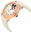 Frederique Constant Double Heart Beat Automatic Rose Gold Plated Steel Mother - Of - Pearl Dial Ivory Satin Strap Diamonds Womens Watch FC - 310DHB2P4 - WAB - Shipping Dept.