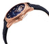 Frederique Constant Double Heart Beat Rose Gold Tone Steel Automatic Diamonds Blue Dial Blue Leather Strap Womens Watch FC - 310NDHB3B4 - WAB - Shipping Dept.