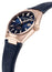 Frederique Constant Highlife COSC Automatic Rose Gold Plated Steel Blue Dial Blue Leather Interchangeable Blue Rubber Strap Date Mens Watch FC - 303N3NH4 - Watches & Beyond