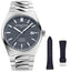 Frederique Constant Highlife COSC Automatic Stainless Steel Dark Blue Dial Interchangeable Blue Rubber Strap Date Mens Watch FC-303BL4NH6B - Watches & Beyond