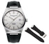 Frederique Constant Highlife COSC Automatic Stainless Steel Silver Dial Black Leather Strap Interchangeable Black Rubber Strap Date Mens Watch FC - 303S4NH6 - WAB - Shipping Dept.