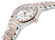 Frederique Constant Highlife Steel & Rose Gold Plated Silver Dial Diamonds Interchangeable Pink Rubber Strap Date Quartz Womens Watch FC - 240VD2NH2B - WAB - Shipping Dept.