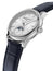 Frederique Constant Manufacture Classic Moonphase Automatic Stainless Steel Silver Dial Blue Leather Strap Date Mens Watch FC - 716S3H6 - Watches & Beyond