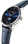 Frederique Constant Manufacture Slimline Moonphase Automatic Stainless Steel Blue Dial Blue Leather Strap Date Mens Watch FC - 705N4S6 - Watches & Beyond