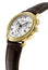 Frederique Constant Persuasion Classics Chronograph Yellow Gold Plated Steel Silver Dial Brown Leather Strap Date Quartz Mens Watch FC - 292MC4P5 - WAB - Shipping Dept.