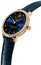 Frederique Constant Slimline Moonphase Stars Manufacture Automatic Rose Gold - Plated Blue Leather Strap Blue Dial Diamonds Womens Watch FC - 701NSD3SD4 - WAB - Shipping Dept.