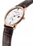 Frederique Constant Slimline Small Seconds Rose Gold PVD Silver Dial Brown Leather Strap Date Quartz Mens Watch FC - 245V5S4 - WAB - Shipping Dept.