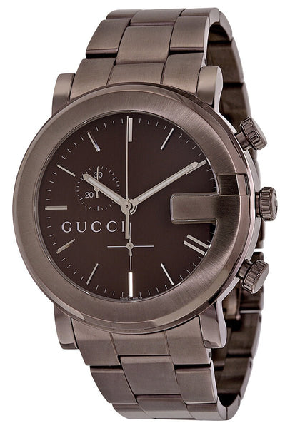 Gucci G - Chrono Chronograph Brown PVD Steel Brown Dial Quartz Mens Watch YA101341 - WAB - Shipping Dept.