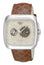 Gucci G - Coupe Special Edition Automatic Stainless Steel YA131307 Cream Dial Date Brown Leather Strap Mens Watch - WAB - Shipping Dept.