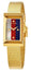 Gucci G-Frame Yellow Gold PVD Steel Mesh Multicolored Mother-Of-Pearl Dial Quartz Womens Watch YA147410 - Watches & Beyond