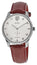 Gucci G - Timeless Automatic Stainless Steel Silver Dial Red Leather Strap Unisex Watch YA126346 - Watches & Beyond