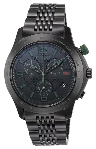 Gucci G - Timeless Chronograph Black PVD Steel Black Dial Date Quartz Mens Watch YA126225A - WAB - Shipping Dept.