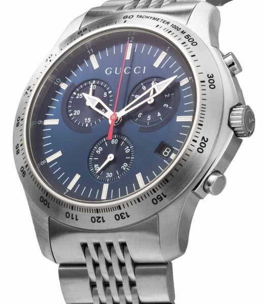 GUCCI G-TIMELESS ブルー文字盤 クロノグラフ YA126259 Gucci G-Timeless Chronograph Stainless Steel Blue Dial Date Quartz Men