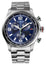 Gucci G - Timeless Chronograph Stainless Steel Blue Dial Date Quartz Mens Watch YA126288 - Watches & Beyond