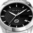 Gucci G - Timeless Stainless Steel Black Dial Date Quartz Mens Watch YA1264106 - Watches & Beyond