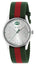 Gucci G - Timeless Stainless Steel Silver Dial Green/Red Nylon Strap Date Quartz Unisex Watch YA1264236 - Watches & Beyond