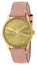 Gucci G - Timeless Yellow Gold PVD Gold Dial Pink Leather Strap Quartz Womens Watch YA1265041 - WAB - Shipping Dept.