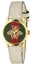 Gucci G - Timeless Yellow Gold PVD Green/Red Dial White Leather Strap Quartz Womens Watch YA1265009 - WAB - Shipping Dept.