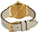 Gucci G - Timeless Yellow Gold PVD Green/Red Dial White Leather Strap Quartz Womens Watch YA1265009 - WAB - Shipping Dept.