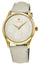 Gucci G - Timeless Yellow Gold PVD Ivory Dial Ivory Leather Strap Quartz Unisex Watch YA1264033A - Watches & Beyond