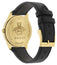 Gucci G-Timeless Yellow Gold PVD Silver Dial Black Leather Strap Quartz Womens Watch YA1264181 - Watches & Beyond