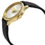 Gucci G-Timeless Yellow Gold PVD Silver Dial Black Leather Strap Quartz Womens Watch YA1265023 - Watches & Beyond