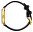 Gucci G-Timeless Yellow Gold PVD Silver Dial Black Leather Strap Quartz Womens Watch YA1265023 - Watches & Beyond