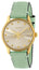 Gucci G - Timeless Yellow Gold PVD Silver Dial Green Leather Strap Quartz Womens Watch YA1265040 - WAB - Shipping Dept.