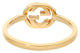 Gucci Interlocking G 18K Yellow Gold Ring with Diamonds Size 6 YBC729412002012 - Watches & Beyond