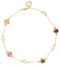Gucci Interlocking G Motif 18K Yellow Gold Multistone Chain Bracelet YBA662430001017 - Watches & Beyond