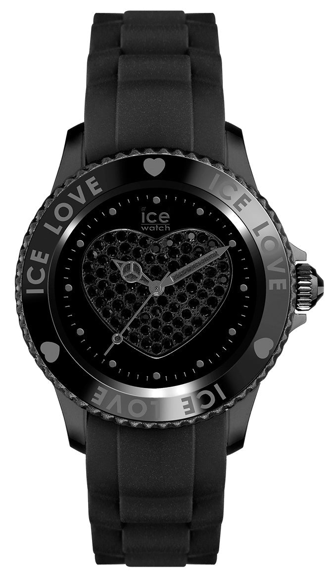 Ice - Watch Ice - Love Polyamide & Silicone Womens Black Heart Watch LO.BK.B.S.11 - Watches & Beyond